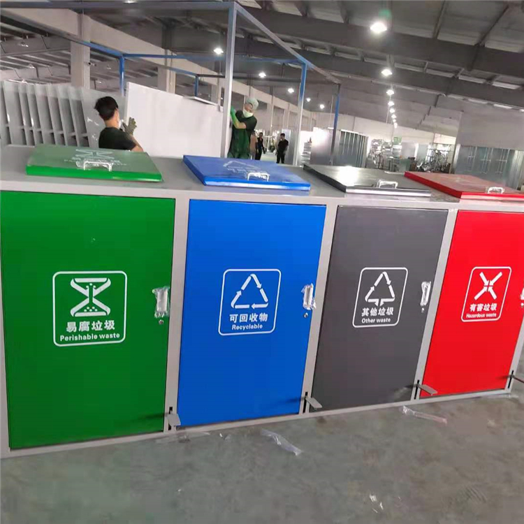 深圳罗湖区公园环卫果皮箱 不锈钢304垃圾桶定制