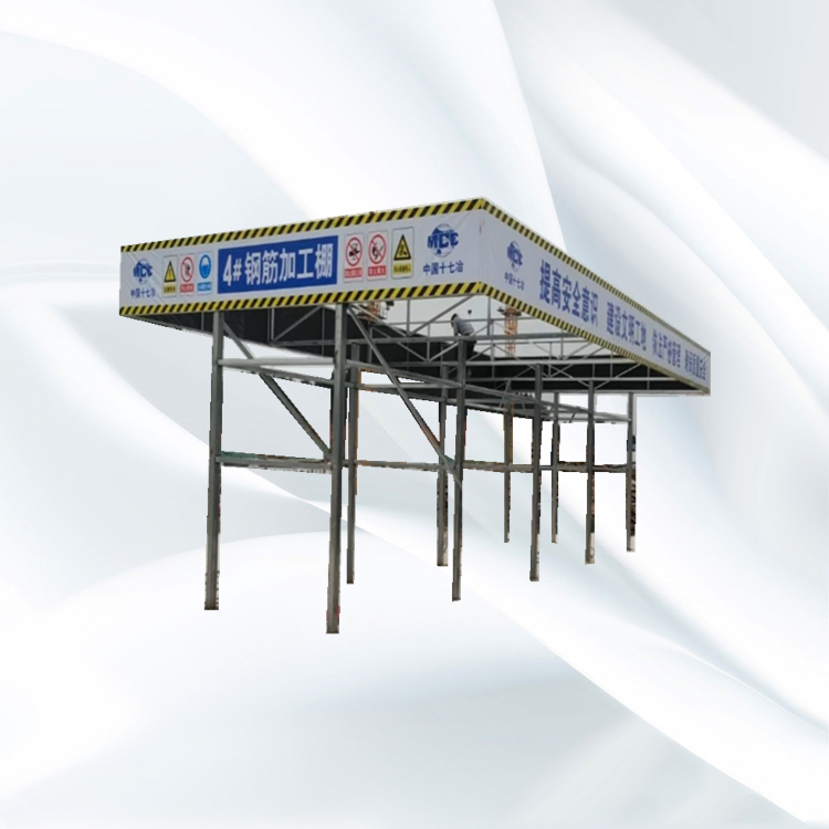 标准化安全通道棚 库存充足江苏 双立柱钢筋棚 永邦建筑 施工安全防护棚
