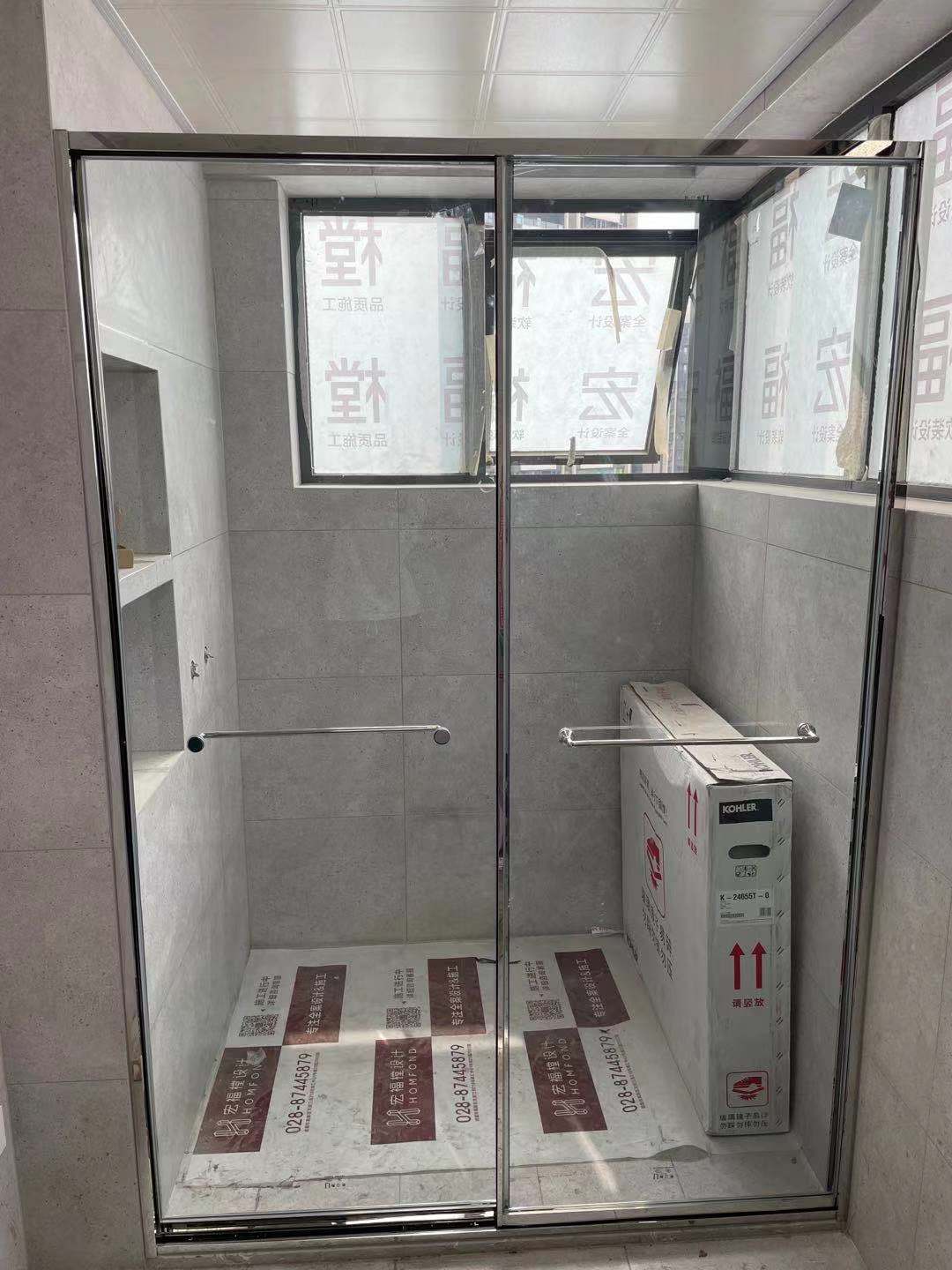定制全包框（纯304不锈钢材质）淋浴隔断