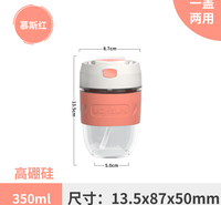 UGASUN玻璃杯学生女双饮玻璃水杯水杯女生高颜值学生杯子塑料玻璃ins咖啡茶男小众超大容量带吸管