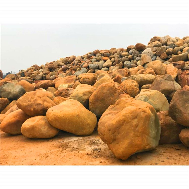 浙江大号型黄蜡石批发 点金园林草坪摆件黄蜡石 假山造景黄蜡石