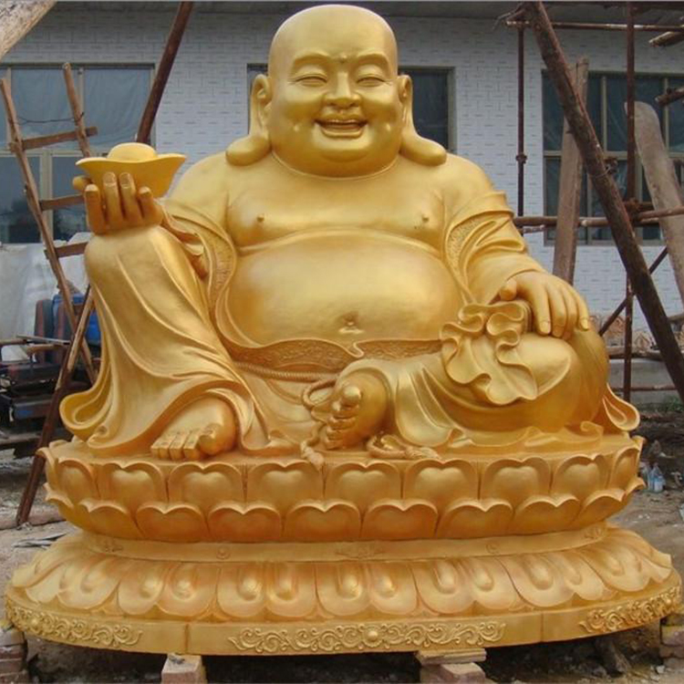 大型铜弥勒佛 铸铜弥勒佛雕塑 寺庙铜佛像