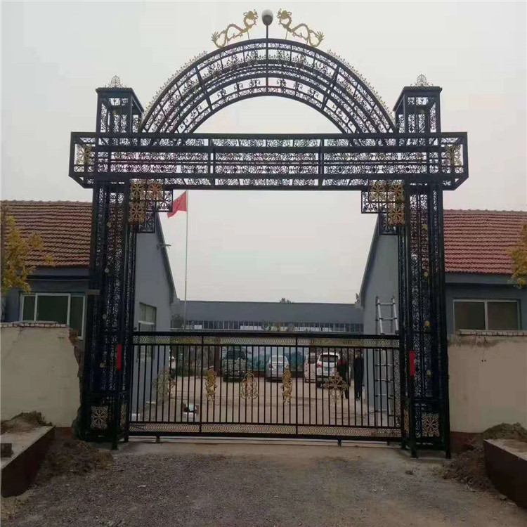 【供应铝合金庭院门 久皓 电动铁艺大门安装费用】 -临朐县久皓金属