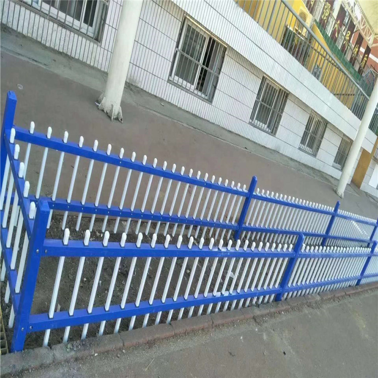 白蓝组装式护栏厂家 安装便捷 喷塑栅栏围墙 久皓