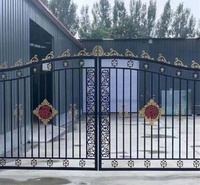 厂家定做户外铁艺大门  久皓  旧款铁大门价格
