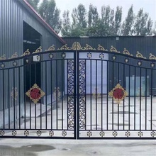 厂家定做户外铁艺大门  久皓  旧款铁大门价格