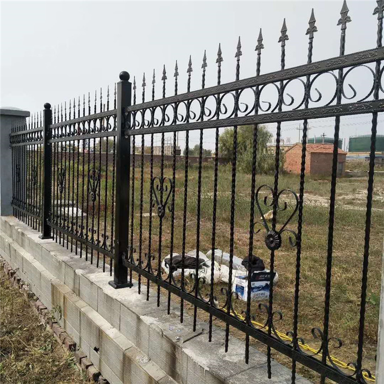 久皓制造 喷塑铁艺护栏 专业生产 围墙护栏