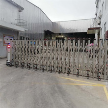 厂家现货遥控电动伸缩门安装价格   久皓铝合金电动伸缩门
