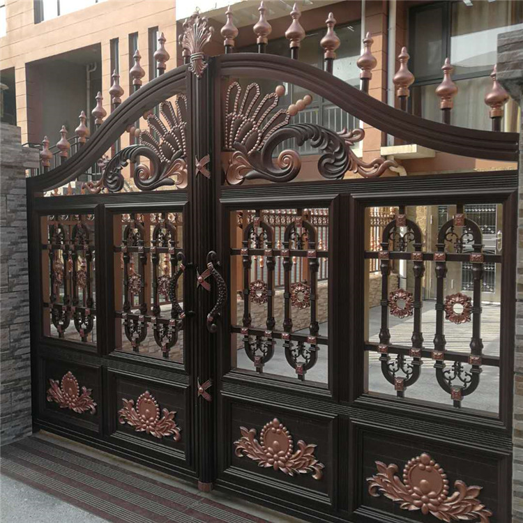 供货商铝艺大门 价格合理 欧式铝艺家用大门 久皓