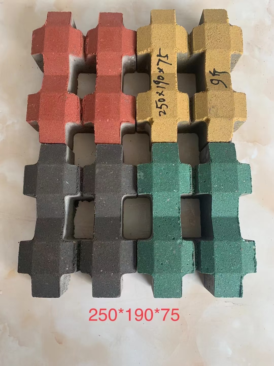 肇庆 彩色透水砖厂家 惠州优质广场人行道砖 清远停车场植草砖 井字八字 植草砖 中领直销