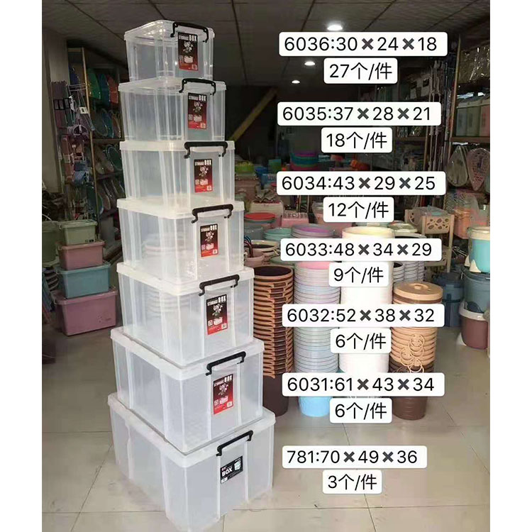 洛阳收纳整理箱批发 家庭收纳箱 杂物透明收纳筐