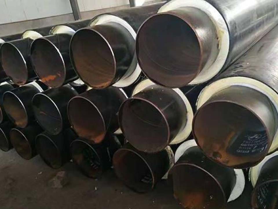 埋地聚氨酯黑夹克热水保温管镇江Q235B和Q355B聚氨酯保温无缝钢管订做厂家