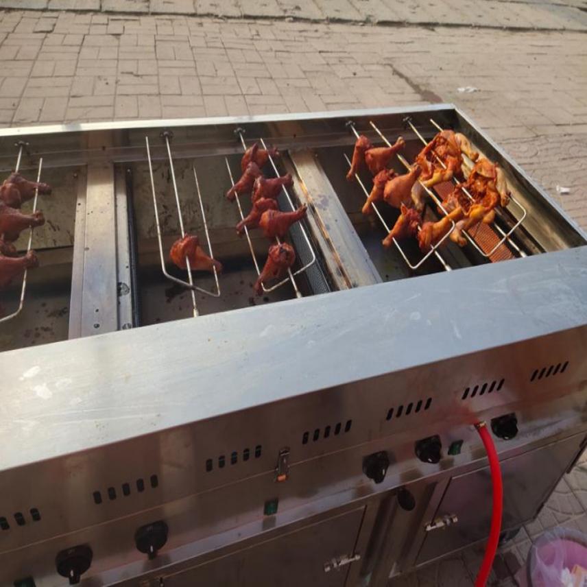 慧采全自动烤鸡炉 燃气摇滚烤鸡炉 流动烤鸡炉