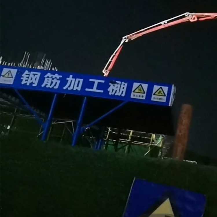   永邦建筑  标准施工安全通道 厂家直销钢筋木工加工棚双立柱钢筋棚 