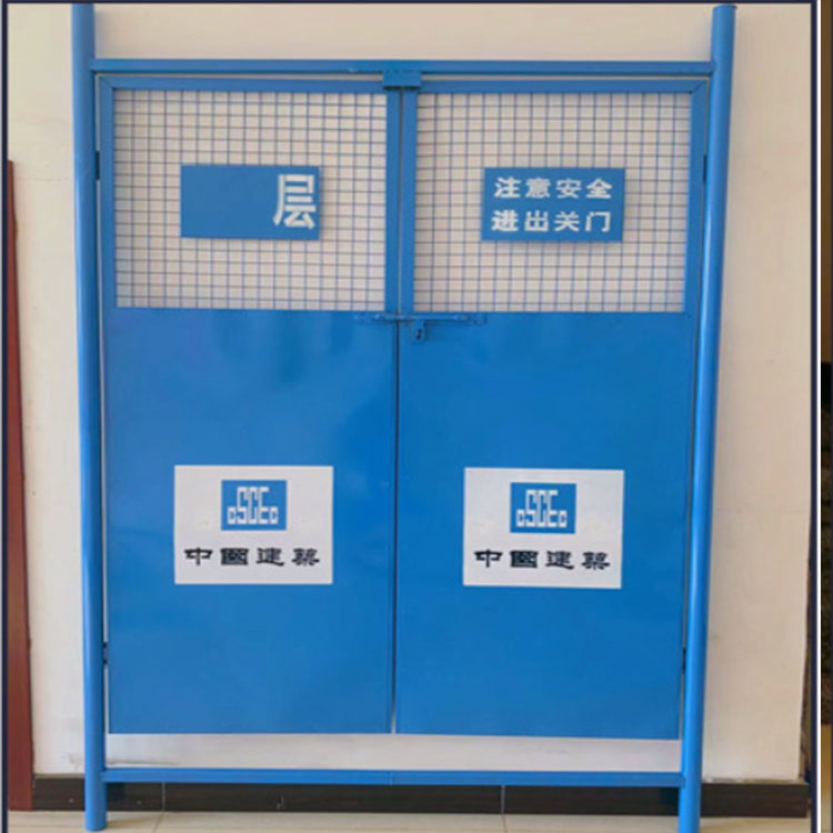 建筑工地用施工电梯门 电梯洞口防护门 井口防护门 升降机防护门厂家诚信经营