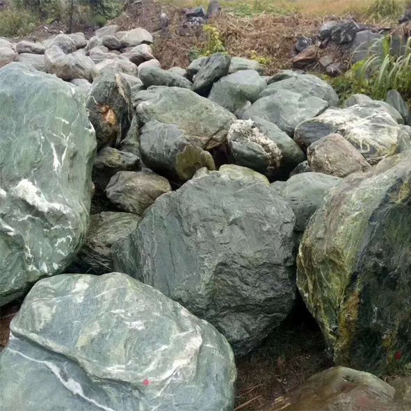 福建富贵绿点金园林供应 富贵绿假山 庭院假山石 富贵绿假山石材
