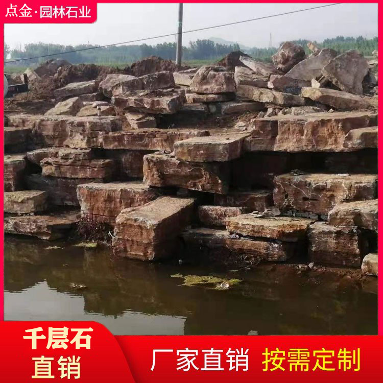 南京驳岸龟纹石厂家 龟纹石 景观石千层石假山石