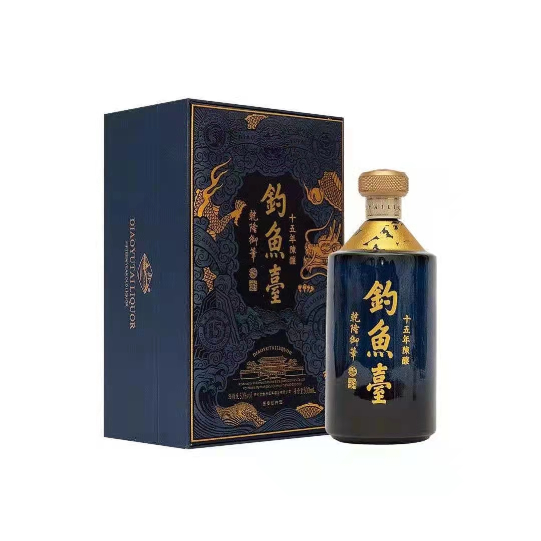 钓鱼台十五年陈酿  53度500ml 贵州茅台镇酱香型粮食酒高度15年老酒