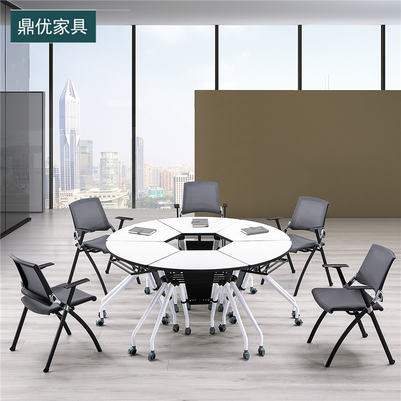 鼎优培训桌椅 拼接六边形桌椅 智慧教室桌椅厂家