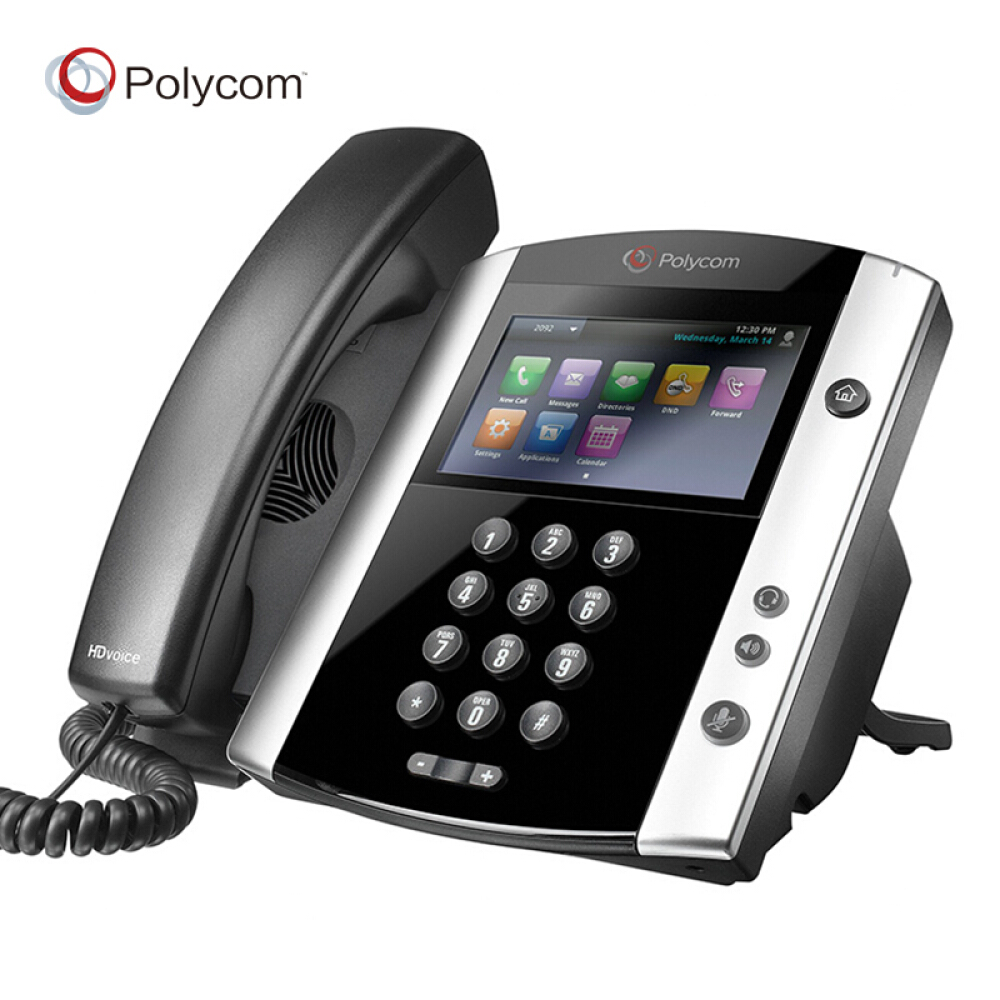 宝利通Polycom SIP会议电话机座机 VOIP个人桌面电话VVX601内置蓝牙 总裁话机 适用