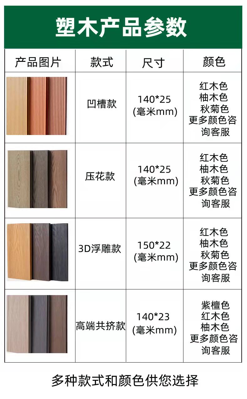云南塑木新型材料规格_ 福宁建筑装饰_厂家直供