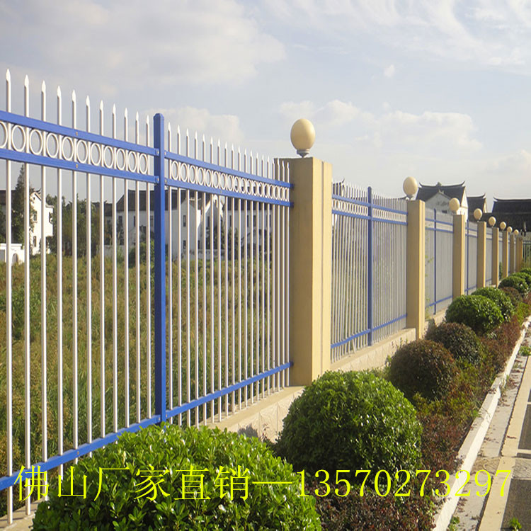 佛山社区喷塑护栏送货 云浮景区镀锌围栏 河源工厂铁艺栅栏批发