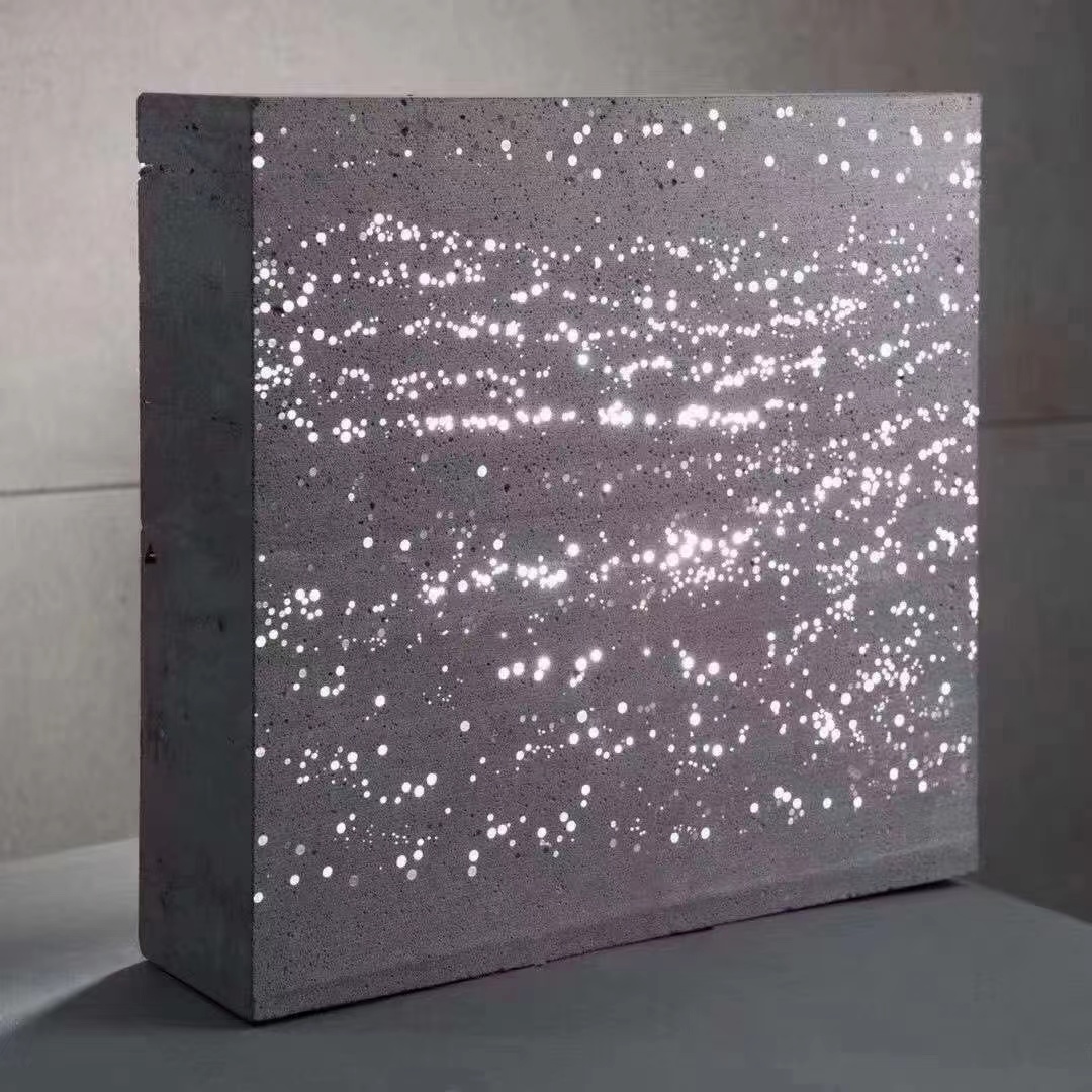透光清水混凝土板星空装饰板艺术水泥板新型板材异形制作发光挂板