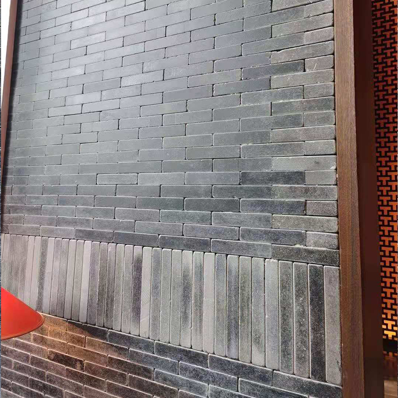古建黏土青条砖85半砖青砖条铺地小青砖人字形铺地砖条中式庭院砖