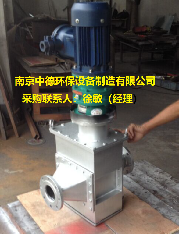 进泥转子泵配套安装污泥切割机；中德PG-30污泥破碎机安装位置