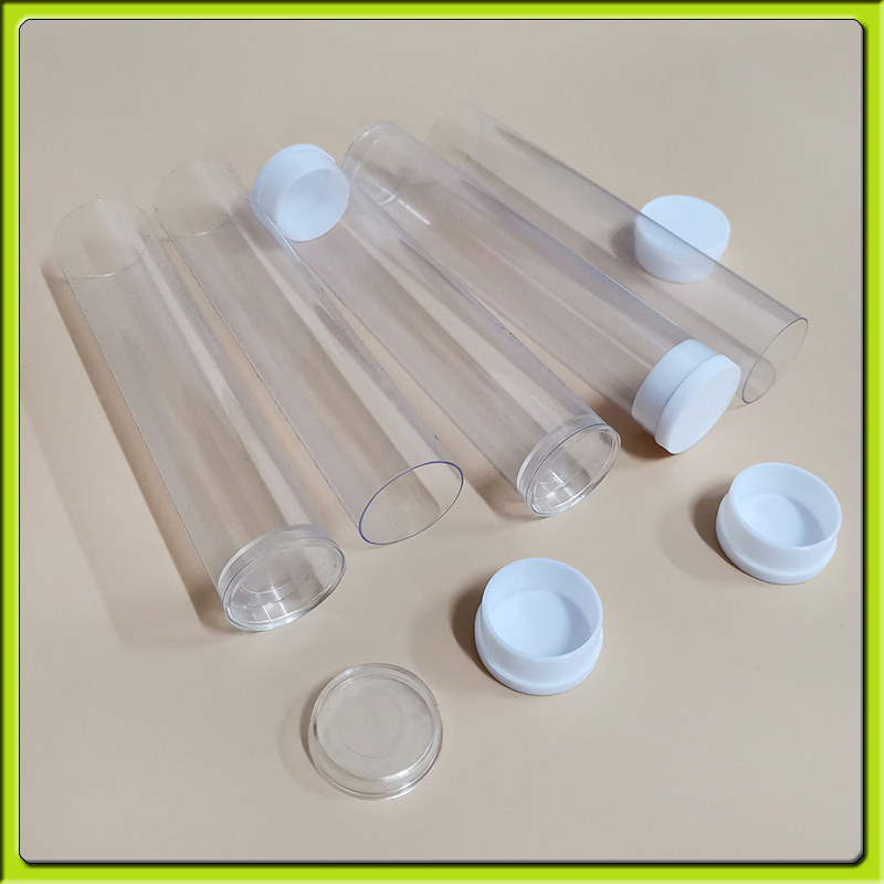 深圳厂家批发pvc透明硬管壁厚0.5mm电子产品透明塑料包装管25*24mm两端配盖