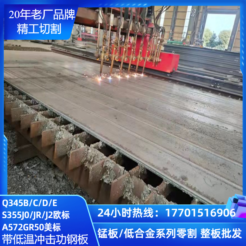 容器板切割Q370R切长条锁割大板面加工卷圆焊接