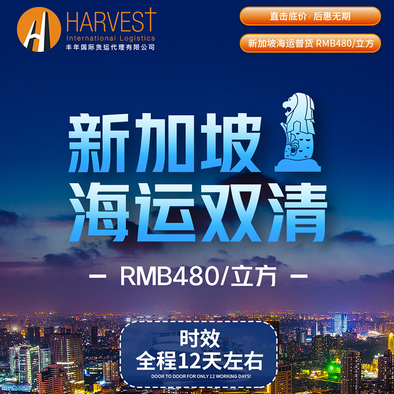 国际货运代理运输吧台桌中国到新加坡海运专线物流