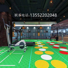 健身房地胶垫私教360定制图案功能区升级耐磨层不褪色包安装