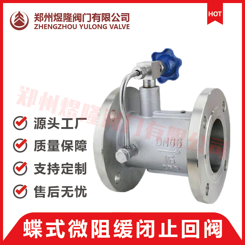 HH48X/HH49X-16P不锈钢微阻缓闭蝶式止回阀  蝶式消声止回阀