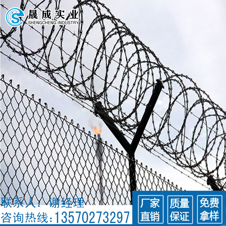 中山小区机关防盗网 机场专用网 珠海部队防护网 刀片刺网护栏