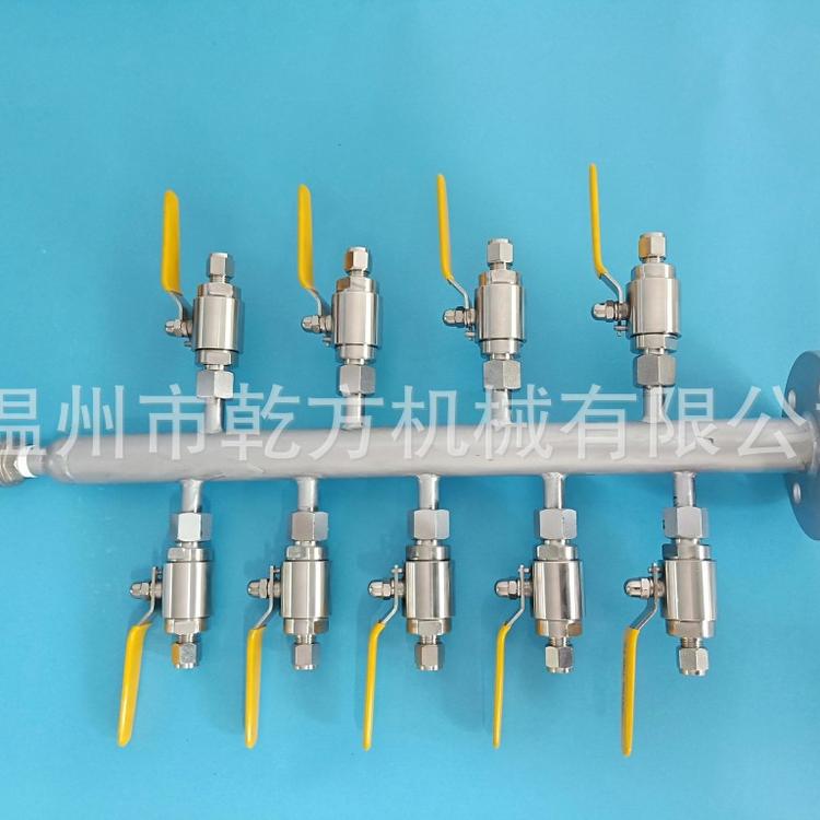 　304/316L不锈钢气源分配器， 蒸汽分配器、气源分配器 、气源球阀