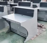 多联视频金属控制台 钣金加工 调度台机房电脑操作台 工艺成熟