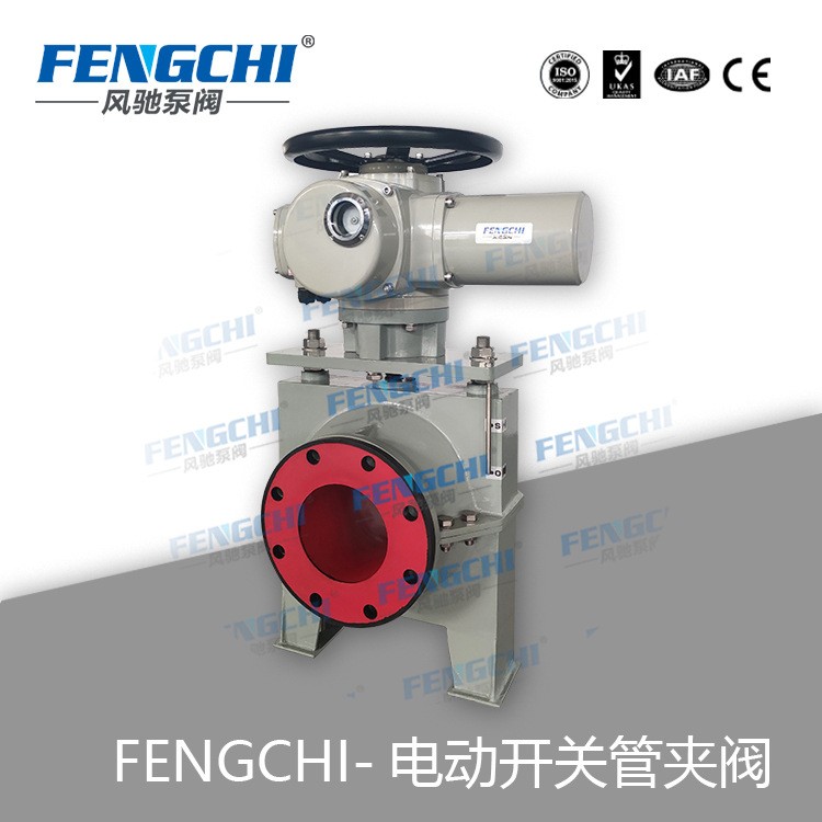重型电动开关型管夹阀