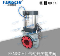 重型气动开关型管夹阀