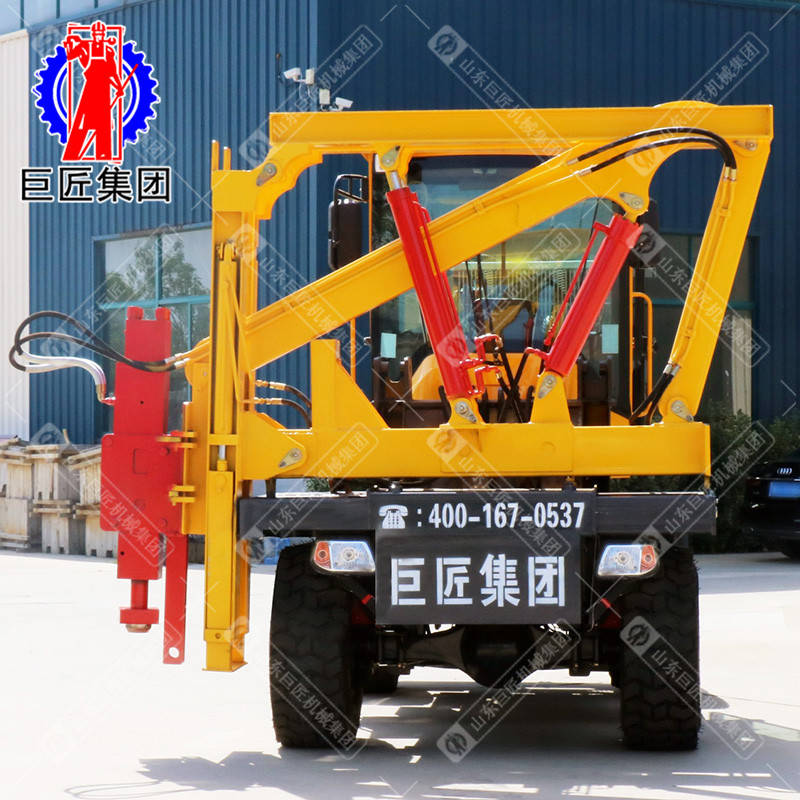 华夏巨匠DZC-Ⅰ型装载式护栏打拔一体机 波形护栏打桩机  打拔钻一体机  巨匠机械