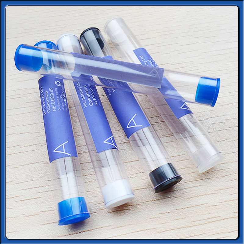PVC透明包装管电子雾化器包装管PVC圆底塑料包装管化妆笔包装管