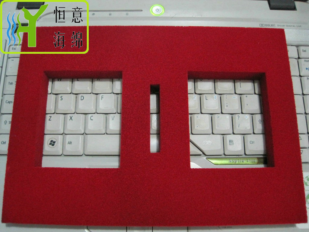 EVA植绒定位海棉 彩色植绒海棉制品 EVA植绒防震泡棉 表面植绒海绵