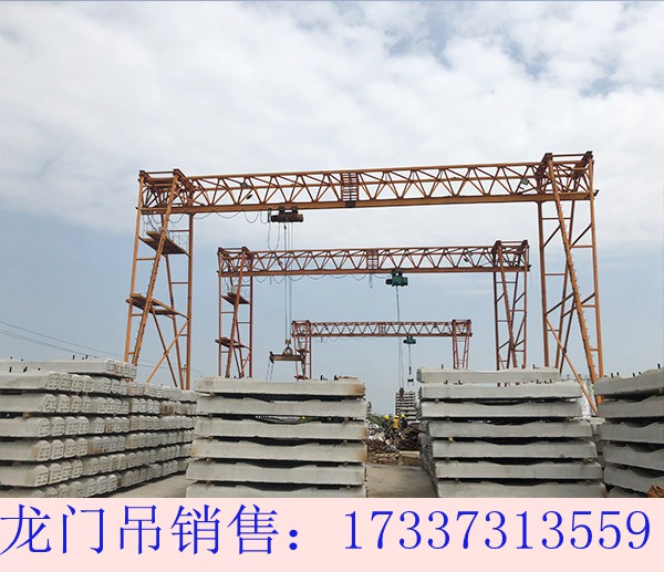陕西咸阳龙门吊32吨梁场龙门吊进场开工