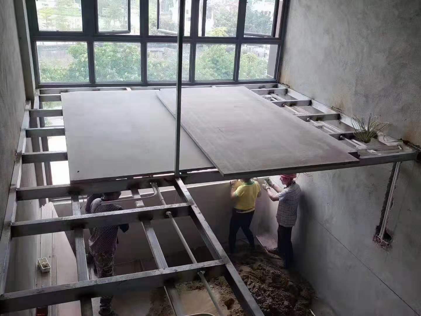 防火水泥压力板阁楼楼板-LOFT钢结构混凝土水泥纤维板