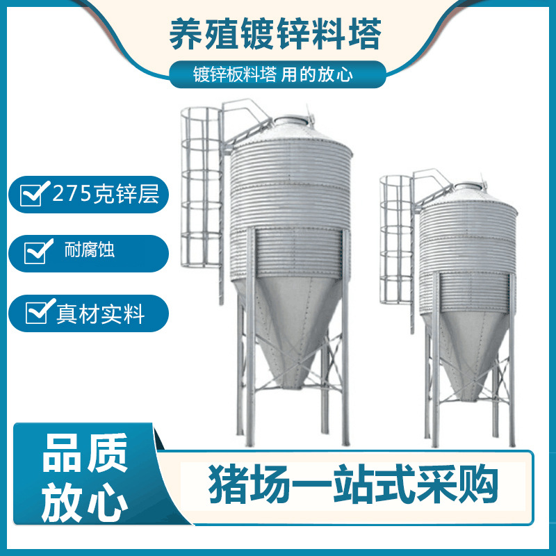 厂家安装 猪舍全自动上料线 猪场自动化养殖设备 料塔料线