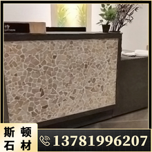 复古葡萄米黄天然洞石背景墙砖卫生间马赛克防滑地砖300X300