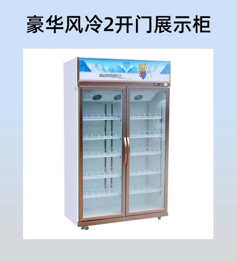 888双门风冷 青岛冰熊  展示柜哪家好 西安展示柜冷藏柜 冰箱冰柜1200*600*2100