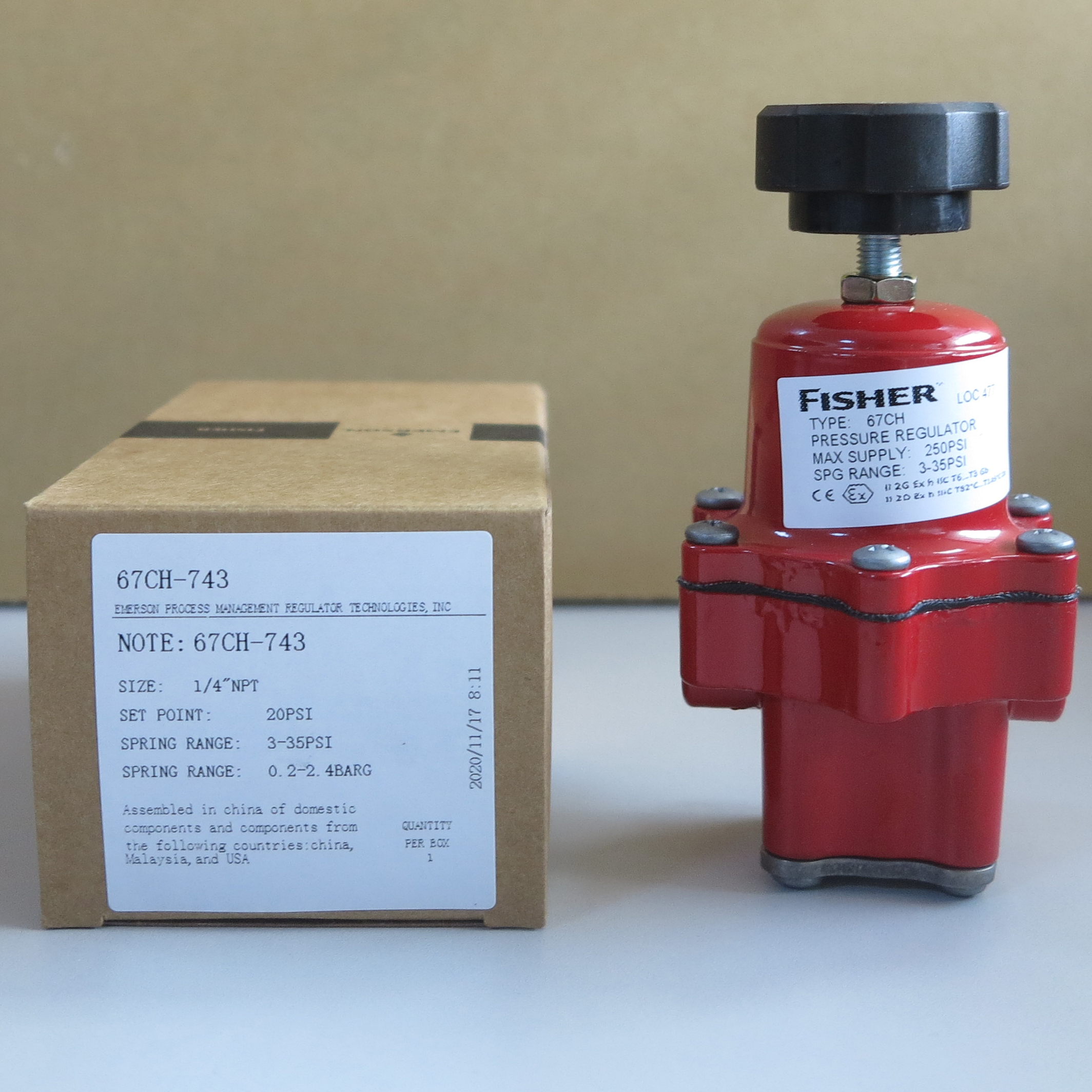FISHER液化气调压器67CH-743一级减压阀