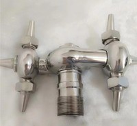 卫生级牛角洗灌器304不锈钢牛角旋转清洗球螺纹式旋转清洗球外丝