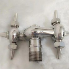 卫生级牛角洗灌器304不锈钢牛角旋转清洗球螺纹式旋转清洗球外丝